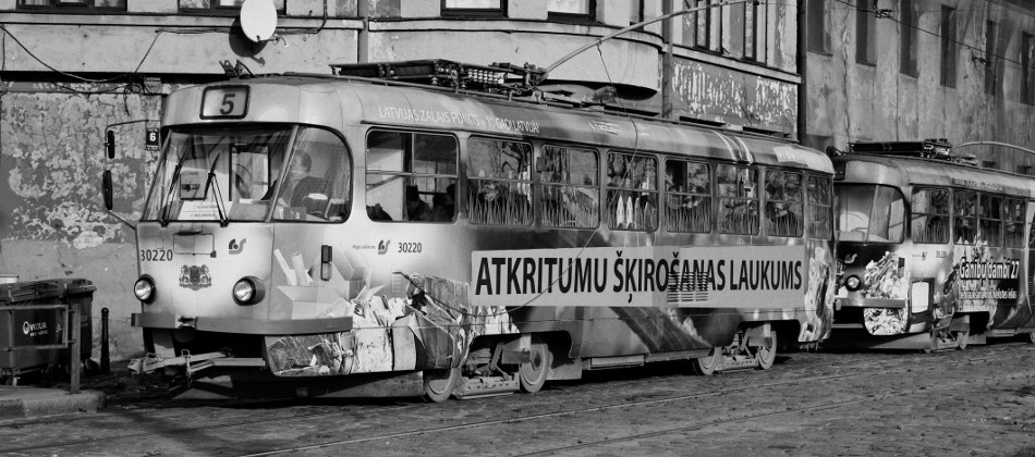 Bild: Straßenbahn in Riga.