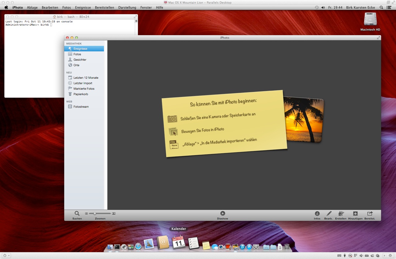 Bild: Mac OS X 10.8 Mountain Lion ist das aktuelle Betriebssystem für Apple's Macintosh Computer.