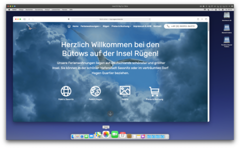 Bild: macOS 11 Big Sur Beta. Die grundlegend erneuerte Website topruegenurlaub.de. Klicken Sie auf das Bild um es zu vergrößern.