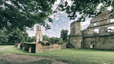 Bild: Die Ruinen des Herrenhauses Pansevitz. Foto (c) 2020 by Birk Karsten Ecke. Klicken Sie auf das Bild um es zu vergrößern.