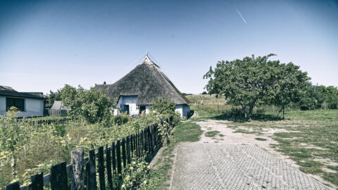 Bild: Das Pfarrwitwenhaus in Groß Zicker auf der Halbinsel Mönchgut - Insel Rügen. Außenansicht. Klicken Sie auf das Bild um es zu vergrößern.